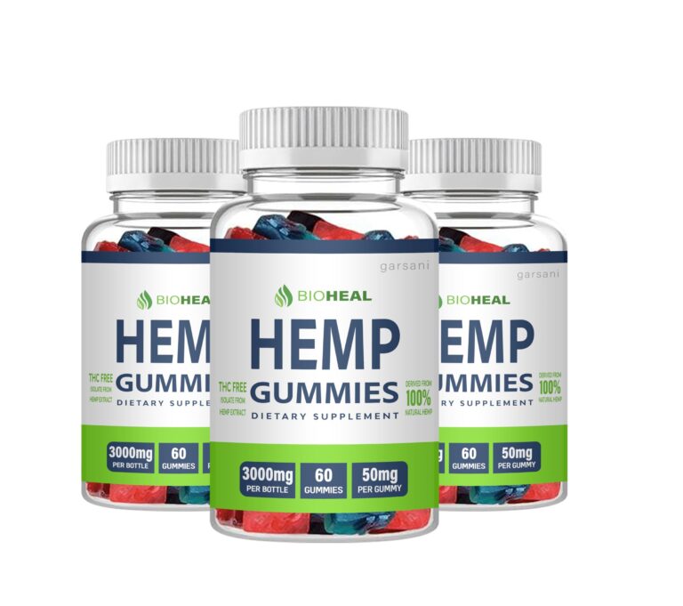 Bioheal CBD Gummies 3000mg Bottle – THC-Free, 100% Natural Hemp Extract Dietary Supplement with 50mg Per Gummy, 60 Gummies per Bottle