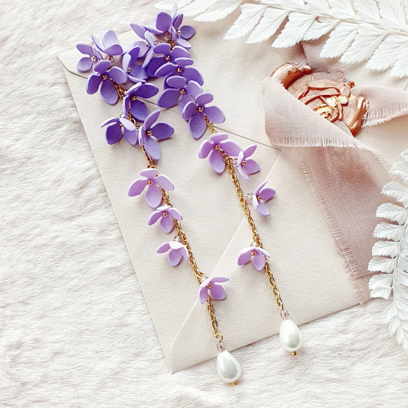 Elegant Women's Lilac Flower Earrings for Every Occasion