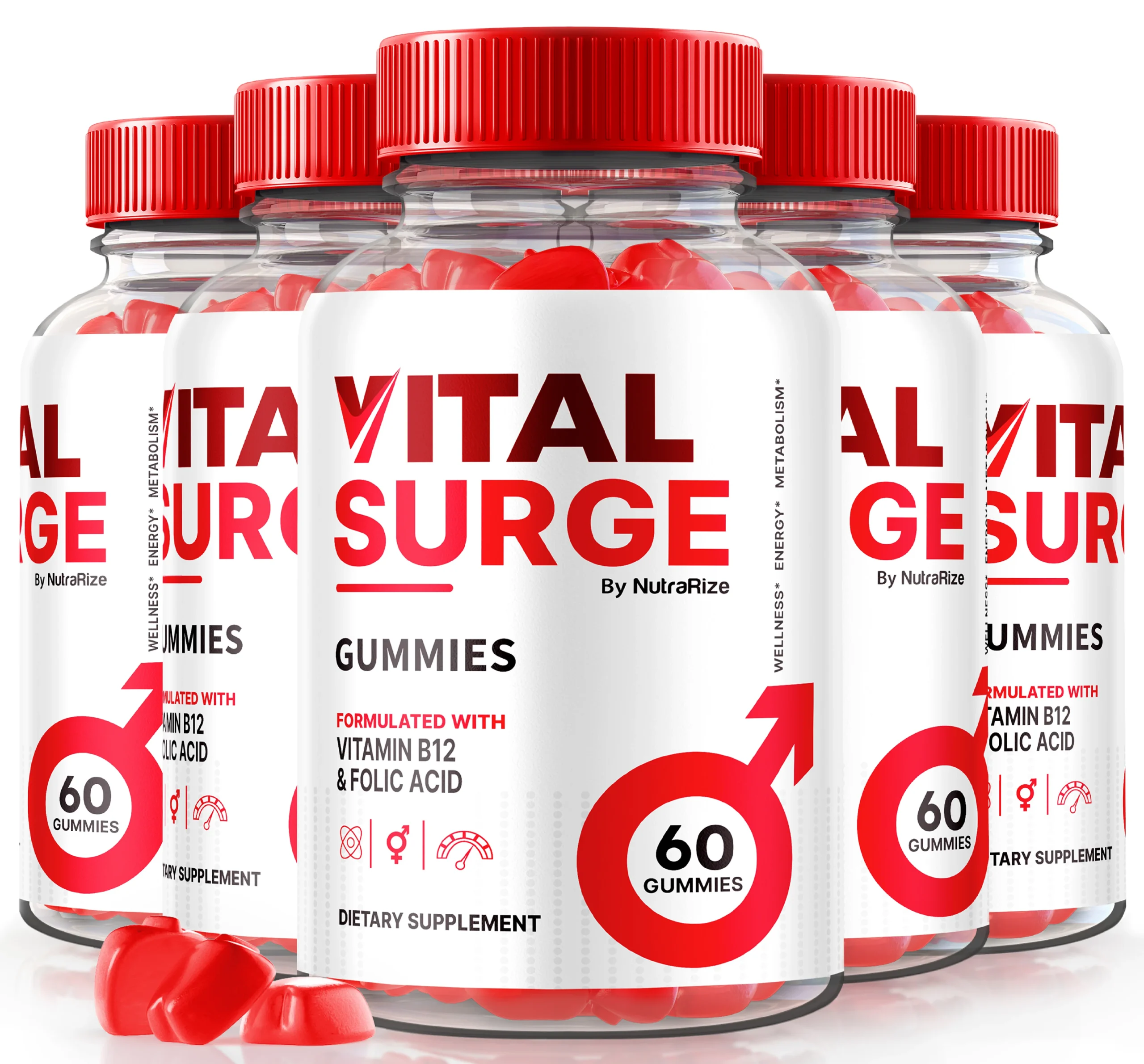 5 Pack) Vital Surge Testo Gummies, Vital Surge Testo Support Gummy (180 Gummies)