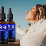 Respilean Advanced Respiratory Support supplement bottles with a woman enjoying fresh air outdoors, arms outstretched in relaxation. The image highlights the product's natural ingredients and benefits for lung health.