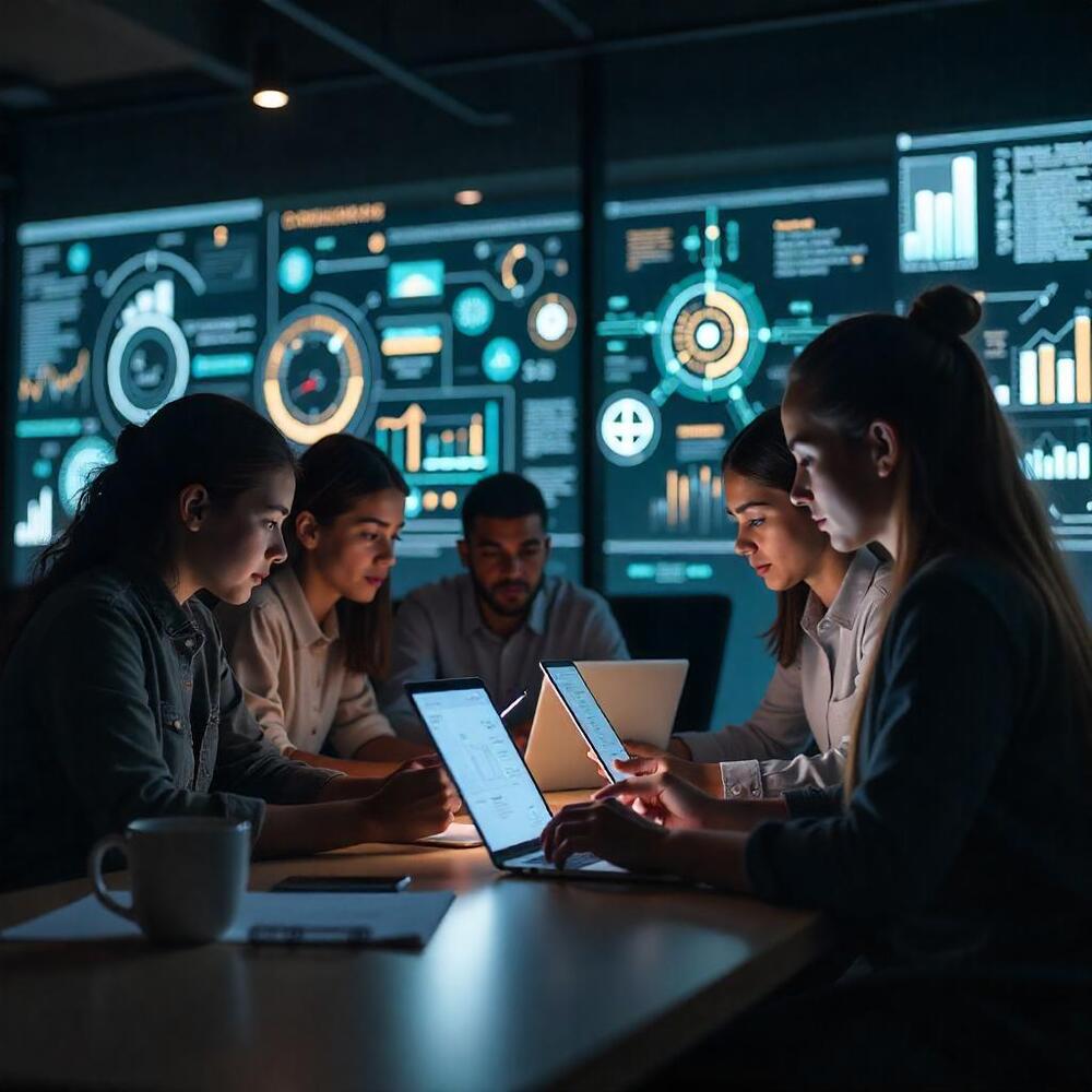 Users engaging with the Eporer platform on digital devices, showcasing a vibrant community and tools for personal development and skill-building.