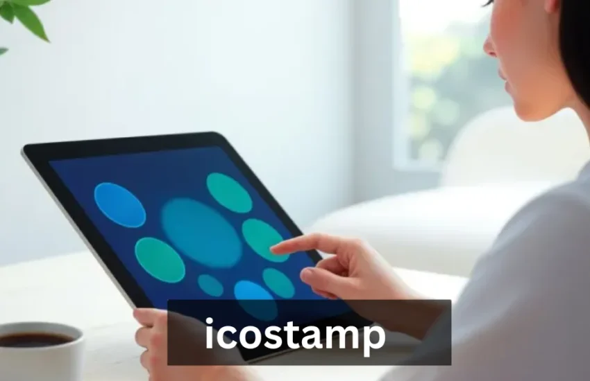 Icostamp dashboard showcasing social media scheduling and analytics tools for managing online presence.