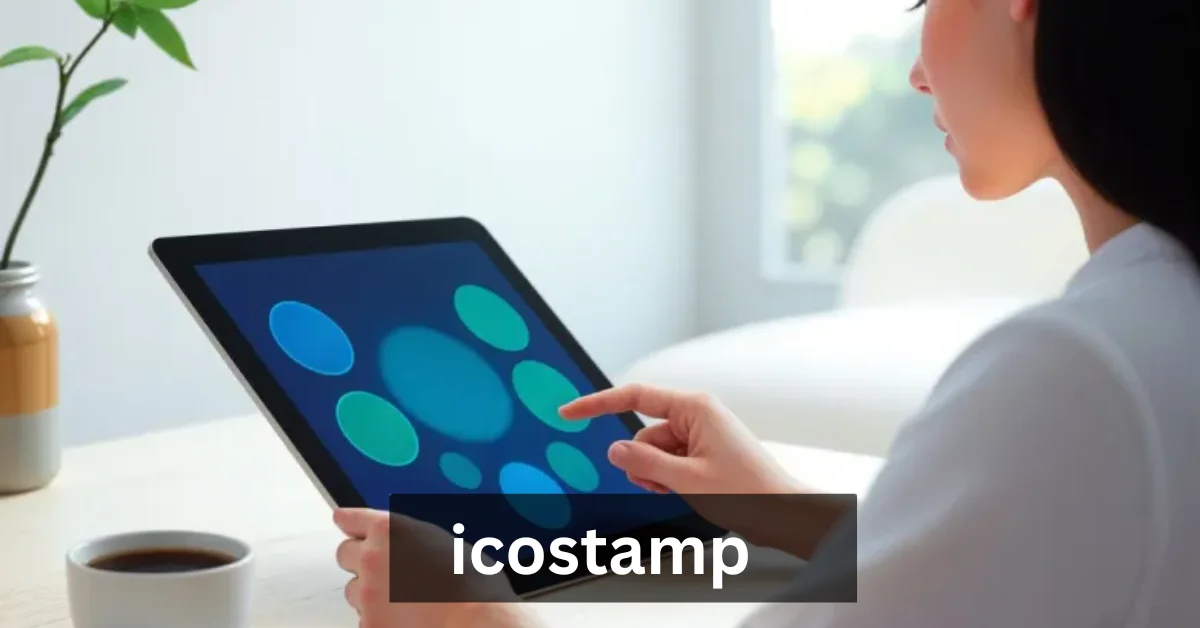Icostamp dashboard showcasing social media scheduling and analytics tools for managing online presence.